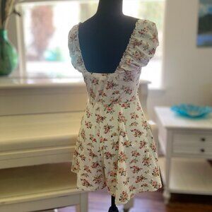 Love Squared Mini White Floral Dress